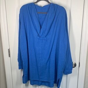 Gauzy cotton royal blue top size XXl